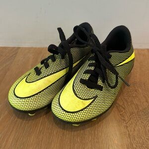 Yellow Nike soccer cleats